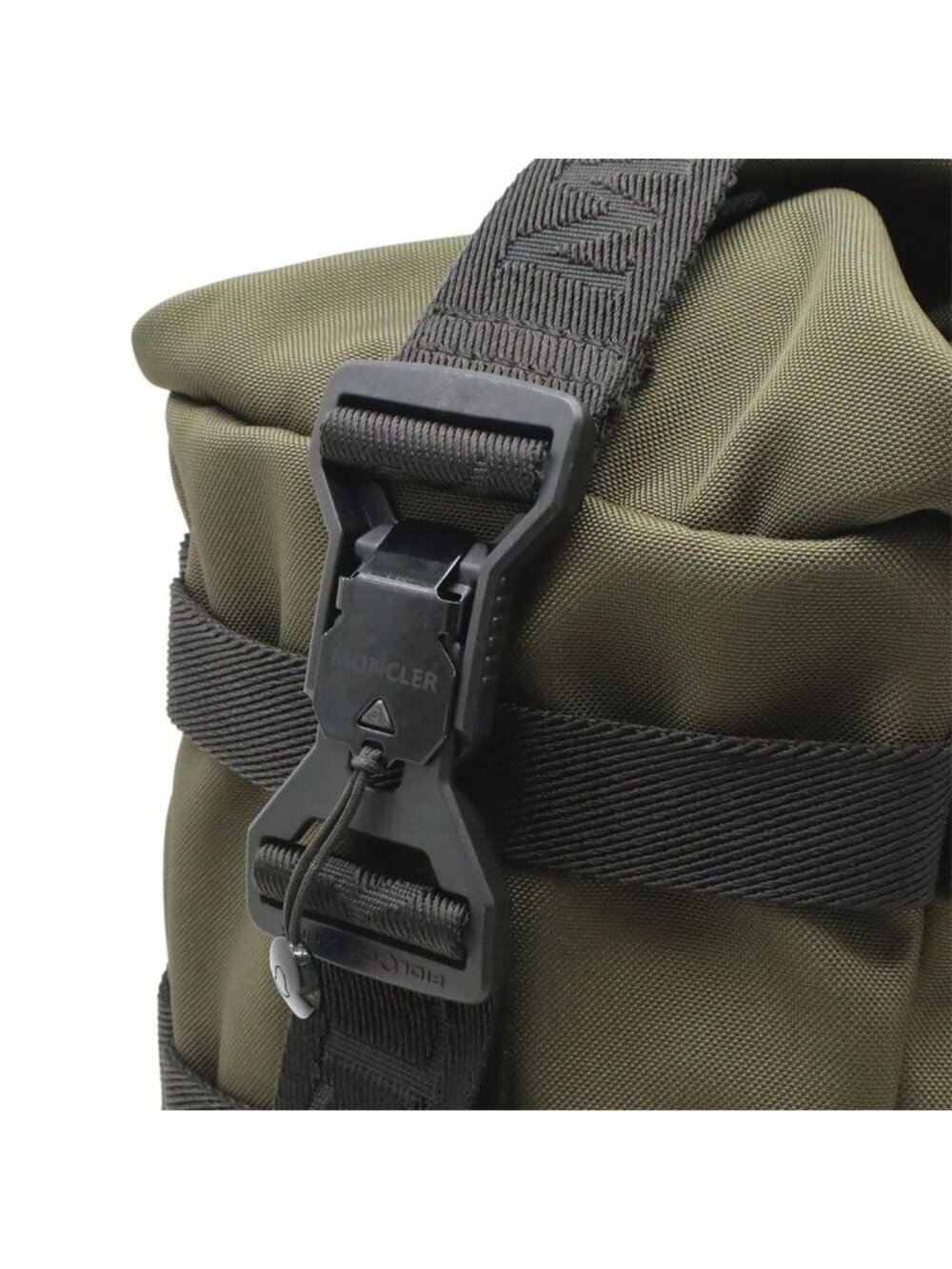 Moncler Argens Mono Belt Bag Backpack Nylon Canvas Khaki Green Black - Picture 6 of 9